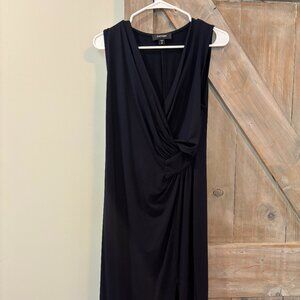 Karen Kane Navy Sleeveless Faux Wrap Midi Dress – Petite LP